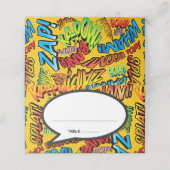 Carte De Placement Bande dessinée tendance rétro - bulle vocale (Extérieur déplié)