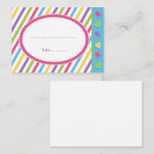 Carte De Placement Bandes de bonbons (Devant / Derrière)