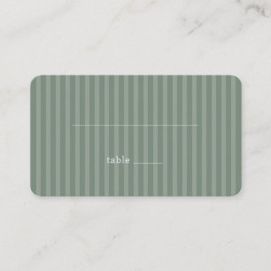 Carte De Placement Bandes vertes sereines