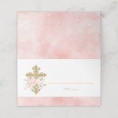 Carte De Placement Baptême de jardin rose (Extérieur déplié)