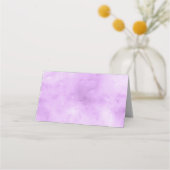 Carte De Placement Baptême floral mauve et or plié (Dos)