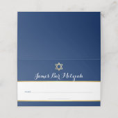 Carte De Placement BAR MITZVAH moderne design simple or foil star (Extérieur déplié)
