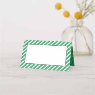 Carte De Placement BAR MITZVAH simple moderne bold bloc noir vert