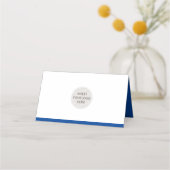 Carte De Placement BAR MITZVAH simple moderne bold bloc royal bleu (Dos)