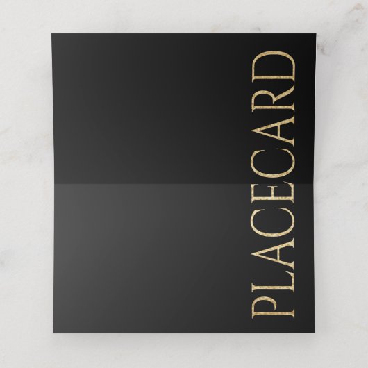 Carte De Placement Bar ou Bat mitzvah Elegant Gold et Noir (Intérieur déplié)
