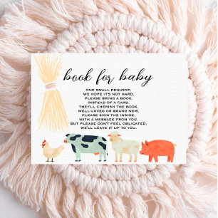 Carte De Placement Barnyard Animals - Livre Pour Baby Insert Card