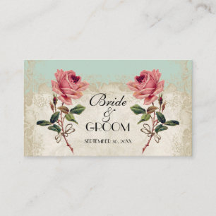 Carte De Placement Baroque Style Vintage Rose Numéro de la table de r