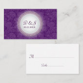 Carte De Placement Baroque Violet Plaque Occasion spéciale Plaque (Devant / Derrière)