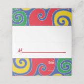 Carte De Placement Barre d'un Bat mitzvah Élégant des perles de coule (Extérieur déplié)