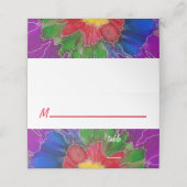 Carte De Placement Barre et Bat mitzvah Tie Dye Design Place Card (Extérieur déplié)