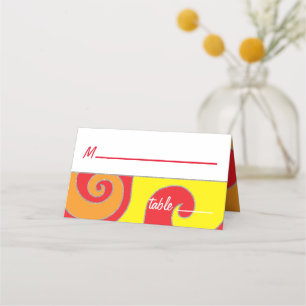 Carte De Placement Barre et Bat mitzvah torsadés Carte de place