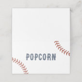 Carte De Placement Baseball Anniversaire Étiquettes de nourriture (Extérieur déplié)