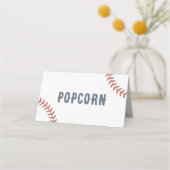 Carte De Placement Baseball Anniversaire Étiquettes de nourriture (Devant)
