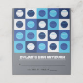 Carte De Placement Bat mitzvah de BASEBALL table assise carte d'escor (Extérieur déplié)