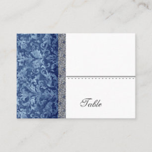Carte De Placement Batik bleu marine Sensation Damas Table Place Cart