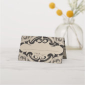 Carte De Placement Batte victorienne jusqu'à la mort Mariage noir et (Devant)