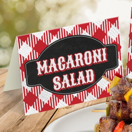 Carte De Placement BBQ Anniversaire Fête Tentée/Pliage Étiquette alim