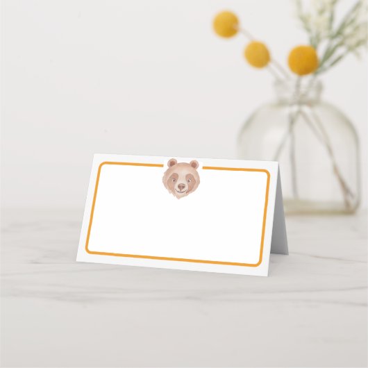 Carte De Placement Bear Birday Party Place Card - Teddy Bear Table (Dos)