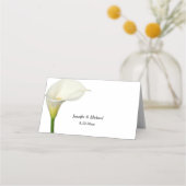 Carte De Placement Beau blanc Calla Lily Mariage plié (Dos)