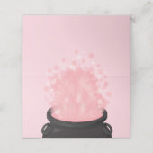 Carte De Placement Bébé brasse Sorcière douche gothique rose fille (Extérieur déplié)