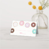 Carte De Placement Bébé de beigne mignonne (Devant)