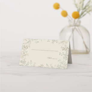 Carte De Placement Bébé's Breath off White Elegant Wedding