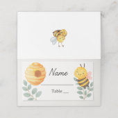 Carte De Placement Bee Baby Shower Place Card (Extérieur déplié)