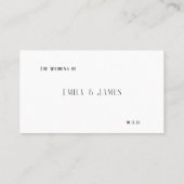 Carte De Placement Beige Neutral Floral Wedding (Dos)