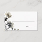 Carte De Placement Beige Neutral Floral Wedding (Devant)