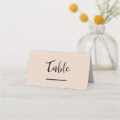 Carte De Placement Beige rose Chic or moderne Parties scintillant Mar (Devant)