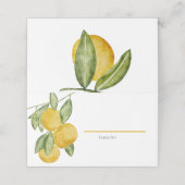 Carte De Placement Belle branche d'arbre citronnier aquarelle Fête / (Extérieur déplié)