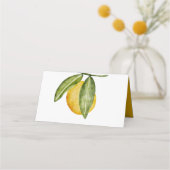 Carte De Placement Belle branche d'arbre citronnier aquarelle Fête / (Dos)