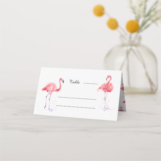 Carte De Placement Belle carte de place Flamant rose rose (Devant)