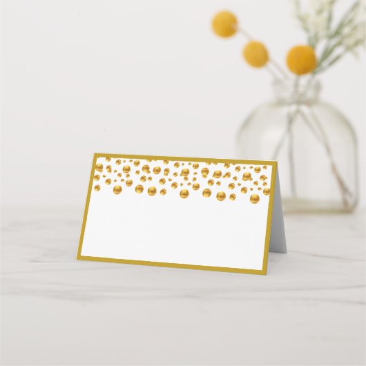 Carte De Placement Belle Confetti Or (Dos)