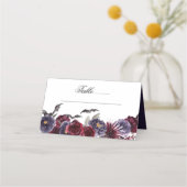 Carte De Placement Belle déplaisante | Roses gothiques foncés avec ch (Devant)