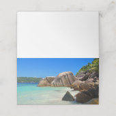Carte De Placement Belle mer tropicale avec une plage rocheuse (Extérieur déplié)