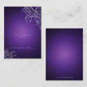 Carte De Placement Belle plaque de défilement violet baroque (Devant / Derrière)