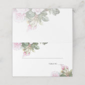 Carte De Placement Belle rose peinte Roses BarefootBride™ (Extérieur déplié)