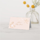 Carte De Placement Belle table de baby shower de perles (Dos)