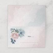 Carte De Placement belle végétation fleurie rose bleu (Extérieur déplié)