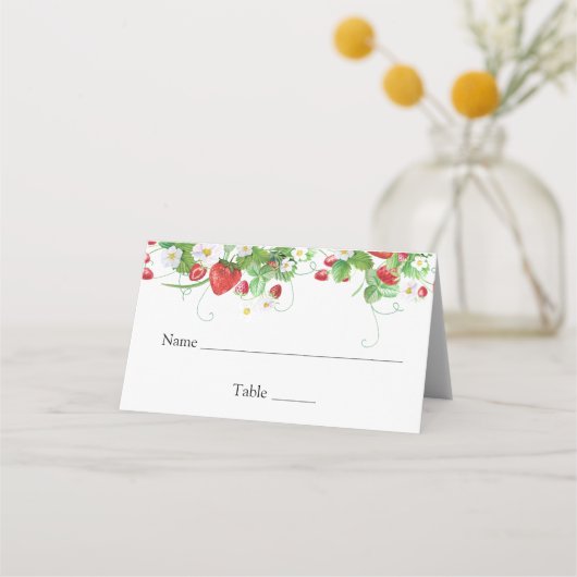 Carte De Placement Berry fraise Baby shower sucré (Devant)