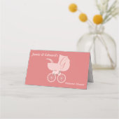 Carte De Placement Bienvenue Petite Dame Blush Peony Rose (Dos)
