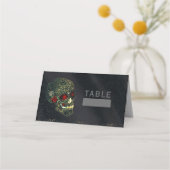 Carte De Placement Bijoux Spider Crâne et Roses Glam Gothic Party (Dos)