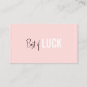 Carte De Placement Billet d'affaires Draw Raffle Pink (Dos)