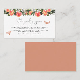 Carte De Placement Billet de jeu SAVANNAH Peach Bachelorette Panty