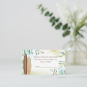 Carte De Placement Billet de rabat avec planches de surf (Debout devant)