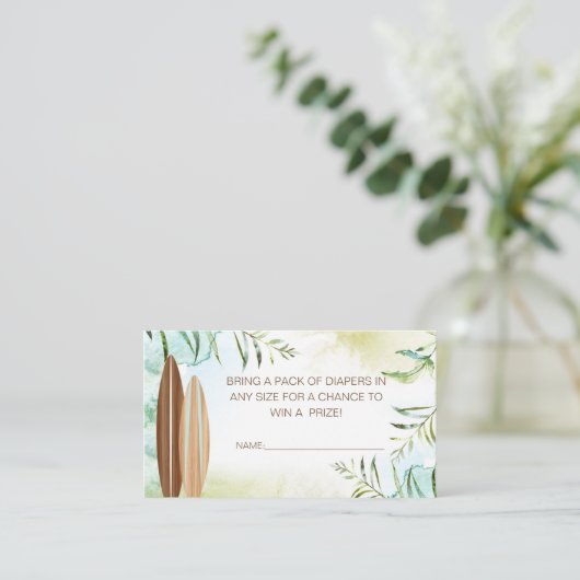 Carte De Placement Billet de rabat avec planches de surf (Debout devant)