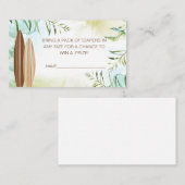 Carte De Placement Billet de rabat avec planches de surf (Devant / Derrière)