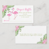 Carte De Placement Billet de rabat Baby shower Flamant rose (Devant / Derrière)