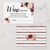 Carte De Placement Billet de tirage de vin français espagnol (Devant / Derrière)